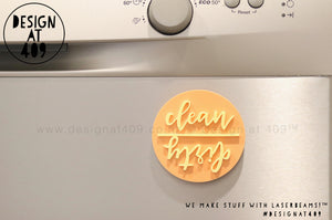 Dishwasher Clean/Dirty Magnet (Double Layered)