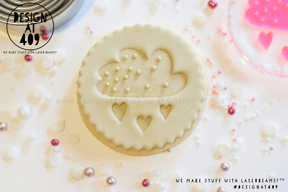 Cloud With Hearts Acrylic Embosser Stamp