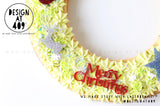 Christmas Theme Shaped Cut Out Celebration Cake Dots