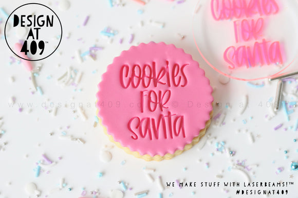 Cookies For Santa 3 Acrylic Embosser Stamp