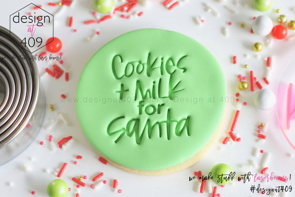 Cookies + Milk For Santa Acrylic Embosser Stamp