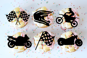 Motocross etc. Shaped Cut Out Cupcake Topper