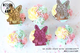 Floral Bunny Celebration Cake Dots