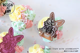 Floral Bunny Celebration Cake Dots