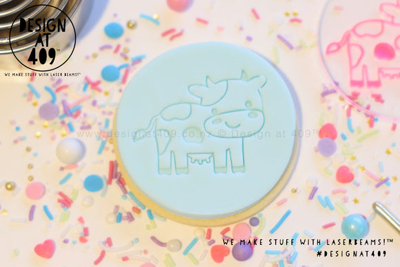Cute Cow Acrylic Embosser Stamp