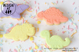 Cute Brontosaurus Raised Acrylic Fondant Stamp (With Or Without Shaped Cutter)
