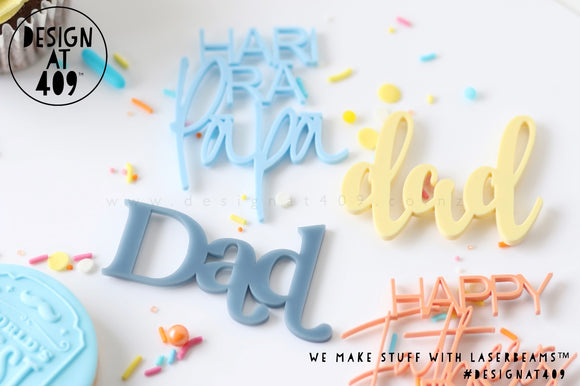 Dad etc. Cupcake Words Toppers (Different fonts/words)