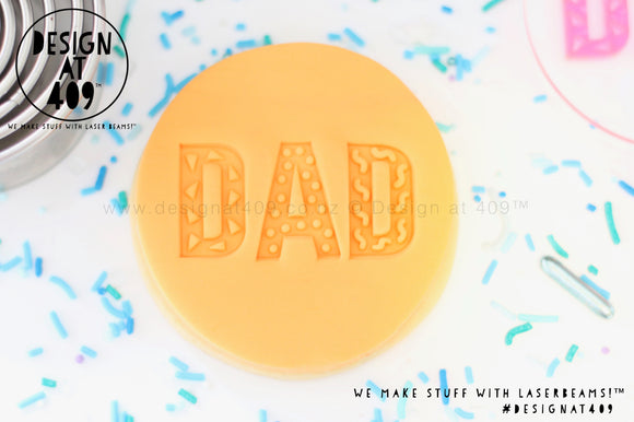 Dad Patterned Acrylic Embosser Stamp