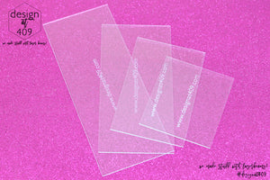 Clear Acrylic Scrapers Set of 4 or Individual
