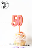 Party Double Number Layered Cake Topper - 2 sizes
