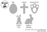 Acrylic Easter Theme Shaped Templates (Lots Of Size Options Available)