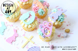 Easter Theme Shaped Cut Out Celebration Cake Dots