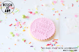 Eat Drink And Be Merry Raised Acrylic Fondant Stamp