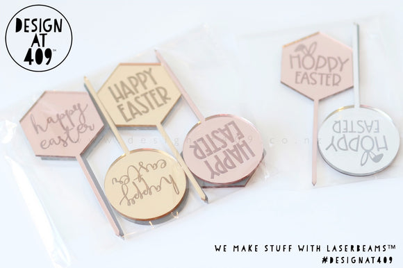 *Sale!* Easter Mirror Cake Toppers