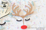 Medium, Small, Extra Small Antler/Lashes/Nose Set Cake Topper