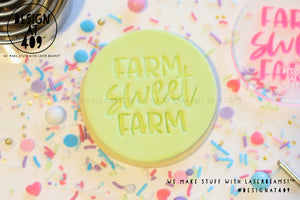 Farm Sweet Farm Acrylic Embosser Stamp