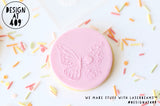 Floral Butterfly Raised Acrylic Fondant Stamp