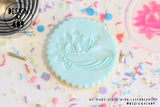 Floral Whale Acrylic Embosser Stamp
