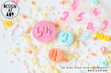 Set of Number Stamps - Font #2 Number Embossing Cookie Stamps (2 sizes)