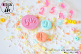 Set of Number Stamps - Font #2 Number Embossing Cookie Stamps (2 sizes)