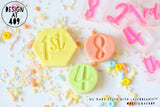 Set of Number Stamps - Font #2 Number Embossing Cookie Stamps (2 sizes)