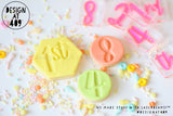 Set of Number Stamps - Font #2 Number Embossing Cookie Stamps (2 sizes)