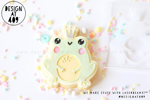 Frog With Crown Raised Stamp & Cutter