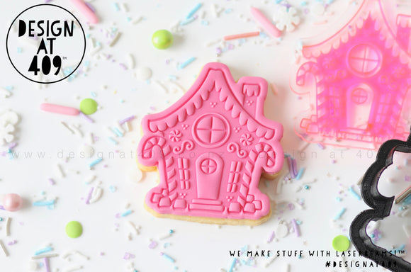 Gingerbread House Embossed Stamp & Cutter