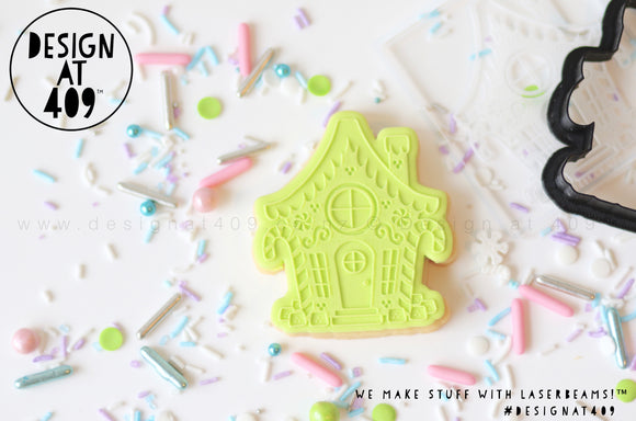 Gingerbread House Raised Stamp & Cutter