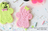 Gingerbread Person 1 Embossed Stamp & Cutter