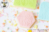 Hand Drawn Tropical Leaf Patterned Raised Acrylic Fondant Stamp