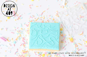 Lines Hand Drawn Patterned Raised Acrylic Fondant Stamp