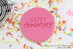 Happy Anniversary 1 Acrylic Embosser Stamp