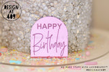 Happy Birthday Arch Celebration Cake Dots