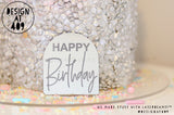 Happy Birthday Arch Celebration Cake Dots