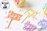 Mini Happy Easter Cake Topper (font options)