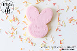 Happy Easter Floral Bunny Head Raised Stamp & Cutter