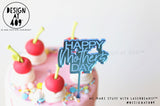 Mini Happy Mother's Day Bubble Mirror Cake Topper