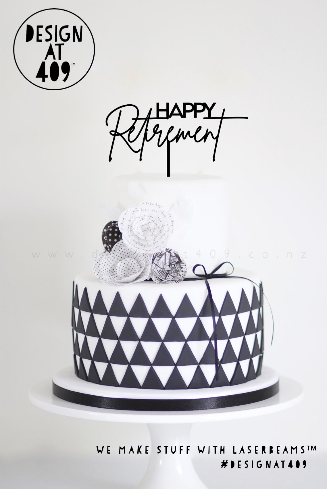 Happy Retirement Cake Topper Graphic by swiftyslice · Creative Fabrica