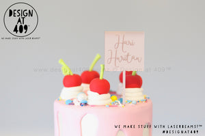 Mini Hari Huritau Mirror Cake Topper  (other colour choices available)