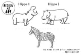 Animal Theme Acrylic Line Drawings (options available)