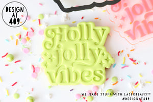 Holly Jolly Vibes Embossed Stamp & Cutter