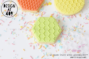 Honeycomb Large Patterned Raised Acrylic Fondant Stamp