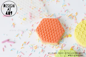 Honeycomb Small Patterned Raised Acrylic Fondant Stamp