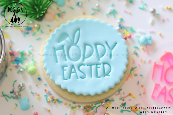Hoppy Easter With Ears Acrylic Embosser Stamp