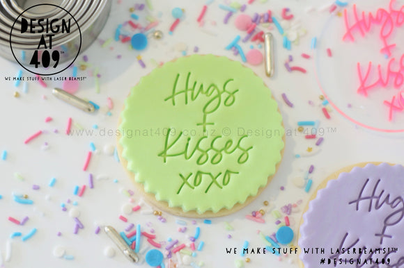 Hugs + Kisses Acrylic Embosser Stamp