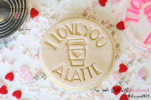 I Love You A Latte Acrylic Embosser Stamp