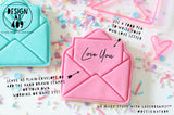 Envelope With Hand Drawn Heart & XO Stamp & Cutter Set