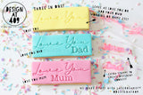 Love You With Mum / Dad Stamp & Cutter Set