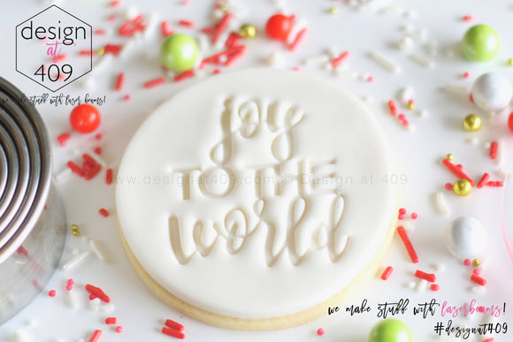 Joy To The World Acrylic Embosser Stamp